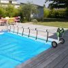 21ft Load-Bearing 60kg Aluminum Disc Version Aluminum Tube Five Sections (1.6m Without Groove) Swimming Pool Cover Reel Green