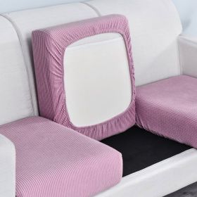 Pure color stretch all-inclusive sofa cover (Option: Light purple-Big XL)