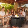 28-Inch Fire Table, 50000 BTU Gas Firepit with Volcanic Stone Black